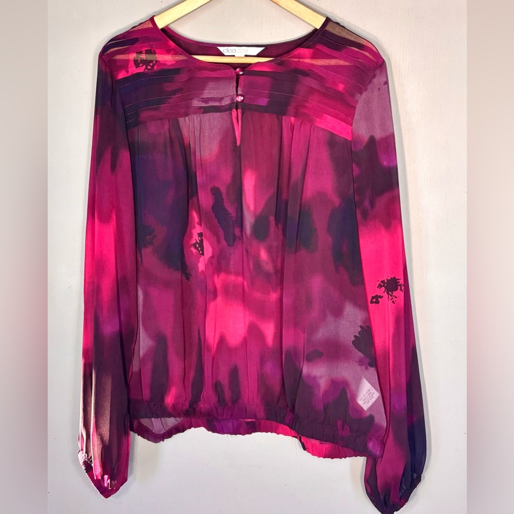Cleo Women's Vibrant Pink and Purple Blouse